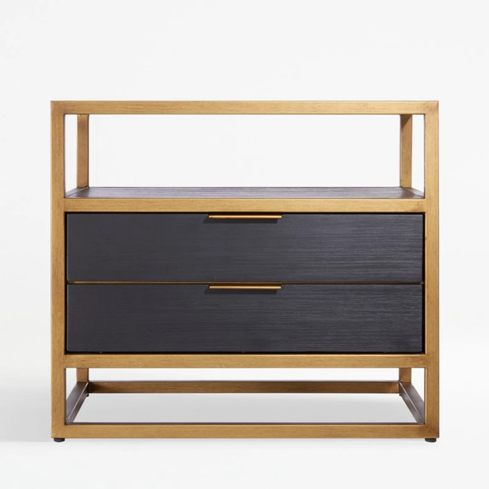 Oxford 27" Black Nightstand