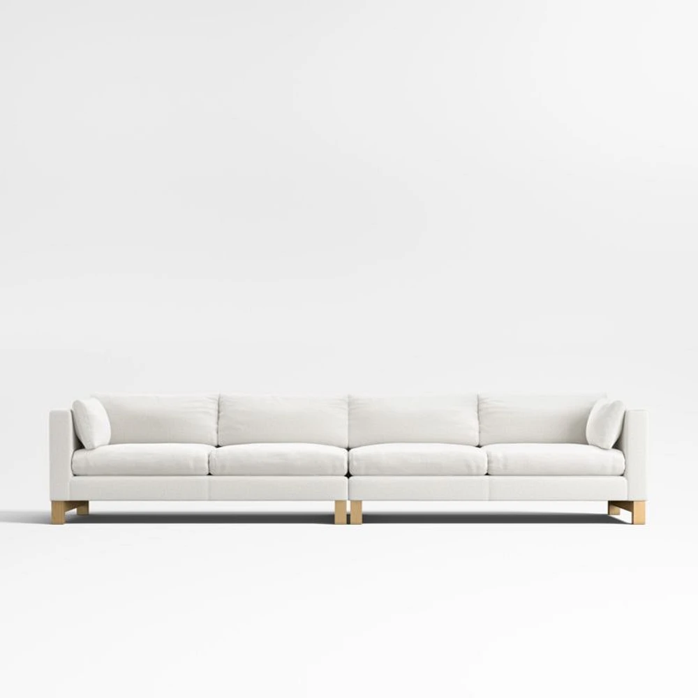 Pacific 2-Piece Sectional with Wood Legs