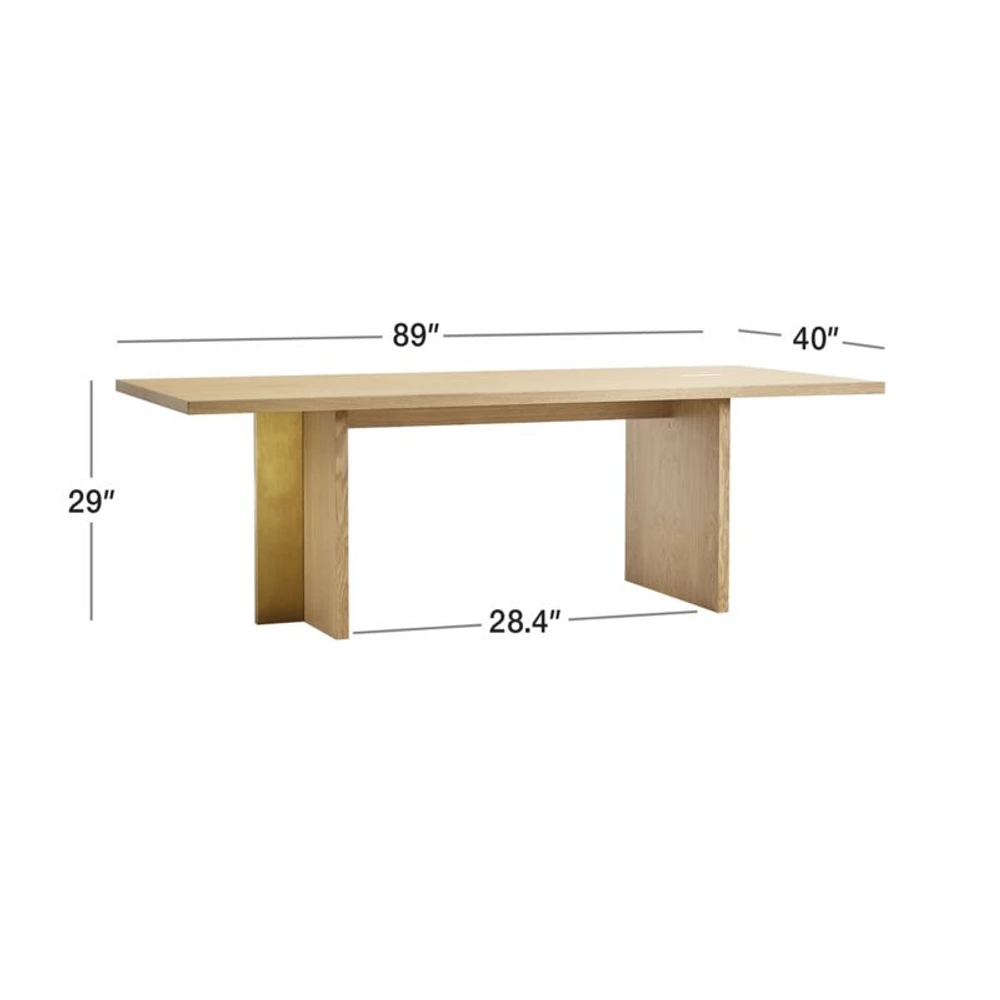 Paradox 89" Natural Oak Dining Table