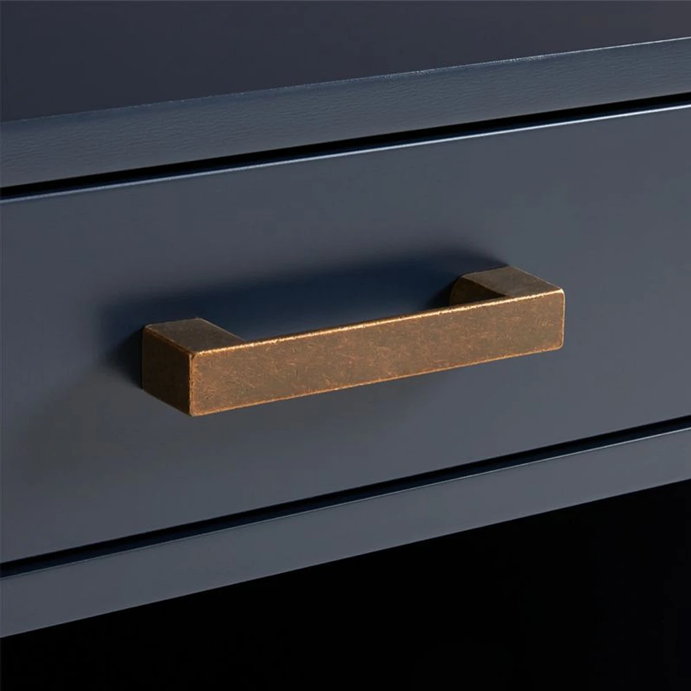 Parke Navy Blue Wood 2-Drawer Kids Desk