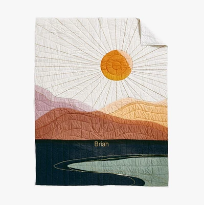 Peruvian Travel Organic Cotton Sunrise Kids Twin Quilt