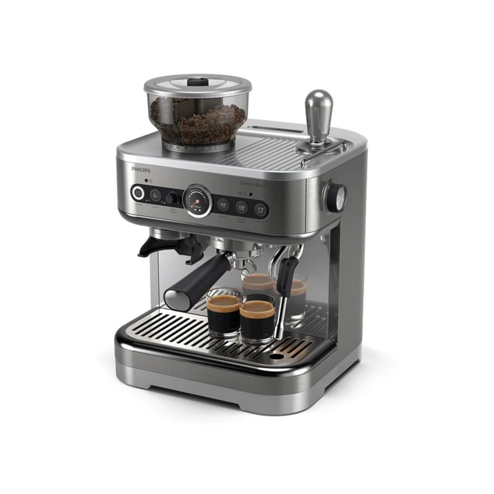 Philips BaristaBrew Dual Bean Hopper Espresso Machine in Stainless Steel