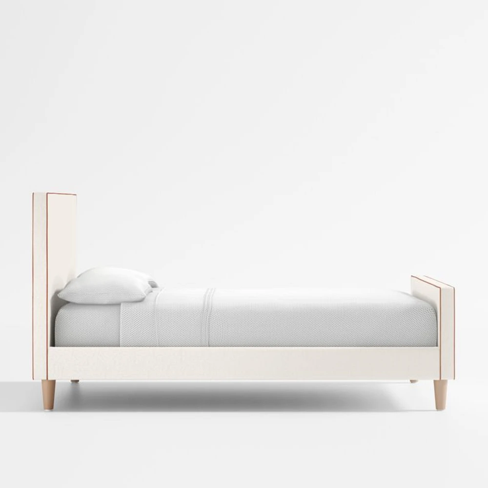 Pipeline Kids Pearl White Twin Upholstered Bed