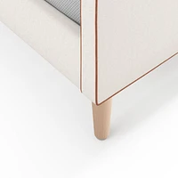 Pipeline Kids Pearl White Twin Upholstered Bed