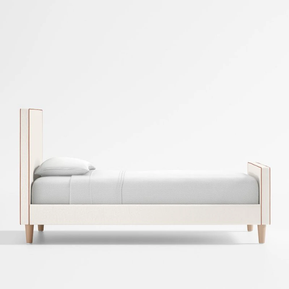 Pipeline Kids Pearl White Twin Upholstered Bed