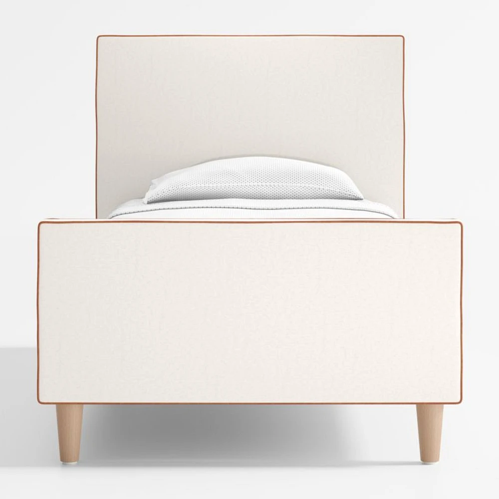 Pipeline Kids Pearl White Twin Upholstered Bed