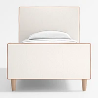 Pipeline Kids Pearl White Twin Upholstered Bed