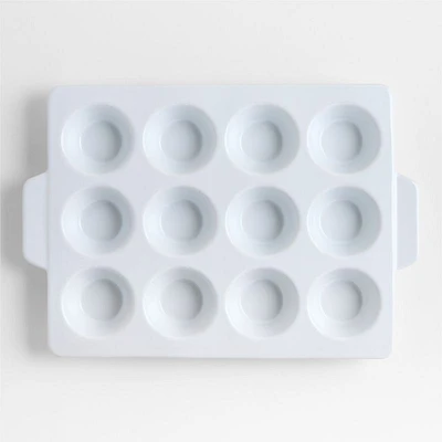 Potluck White 12-Cup Ceramic Muffin Pan