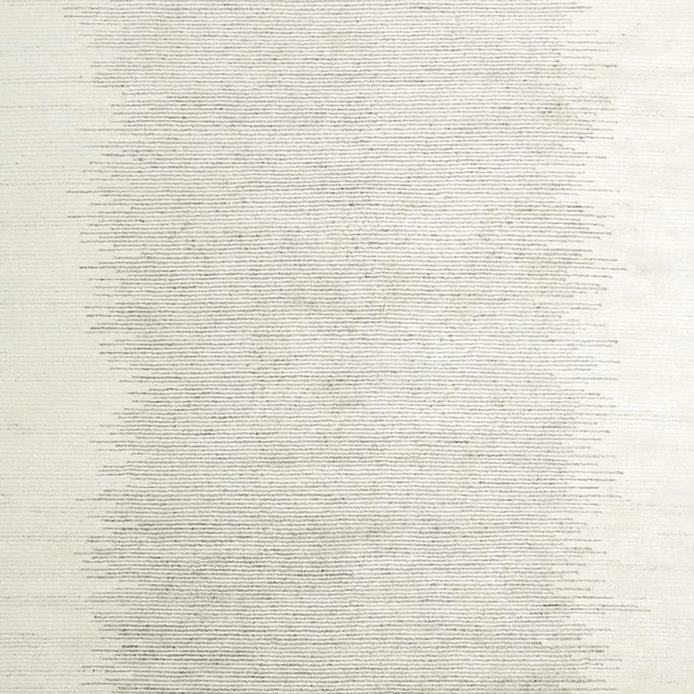 Prague Wool and Viscose Hand-Knotted Ombre Ivory Area Rug 6'x9'