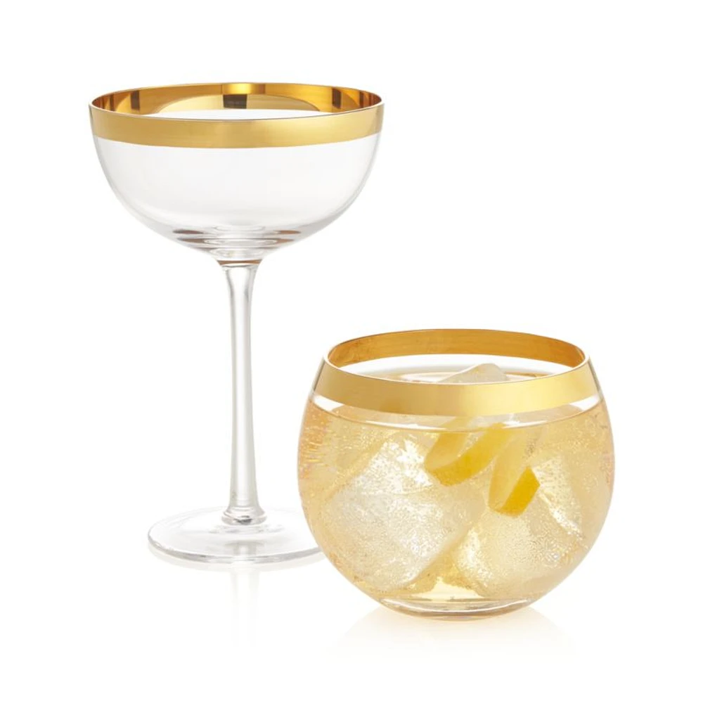 Pryce Gold 8-Oz. Coupe Glass
