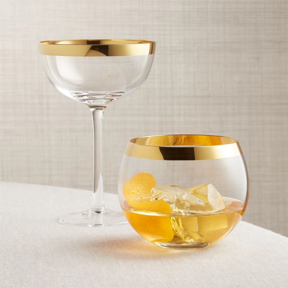Pryce Gold 8-Oz. Coupe Glass