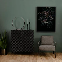 Raffael 39" Black Carved Wood Bar Cabinet with Storage