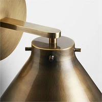 Rainier Brass Conical Wall Sconce Light