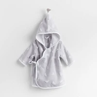 Razz Grey Organic Baby Bath Robe