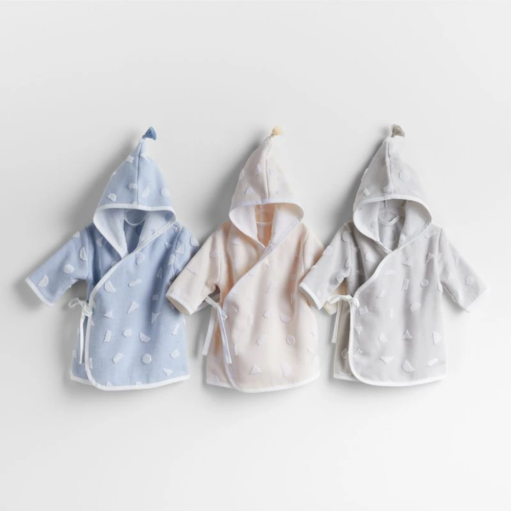 Razz Grey Organic Baby Bath Robe