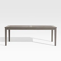Regatta 84" Weathered Grey Solid Teak Wood Rectangular Outdoor Dining Table