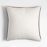 Faux Mohair Recycled 20x20 Brick Red Throw Pillow Cover