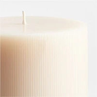 3"x4" Ribbed Linen Pillar Candle
