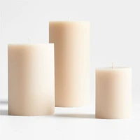 3"x4" Ribbed Linen Pillar Candle
