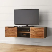 Rigby Natural 55" Small Floating Storage Media Console