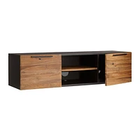 Rigby Natural 55" Small Floating Storage Media Console