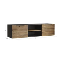 Rigby Natural 55" Small Floating Storage Media Console