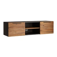 Rigby Natural 55" Small Floating Storage Media Console