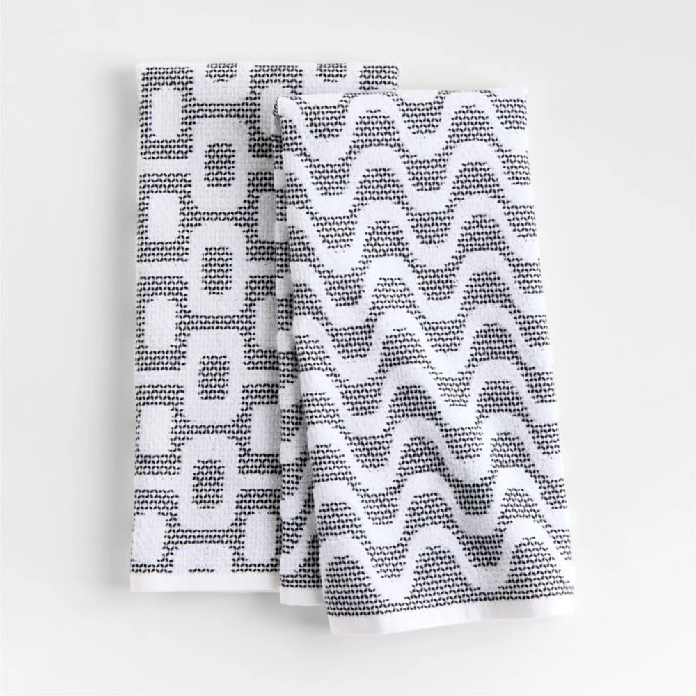 Rio Textured Terry Organic Cotton Dish Towels, Set of 2
