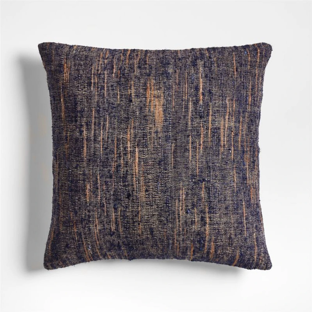 Riviera 20"x20" Deep Indigo Blue Throw Pillow Cover