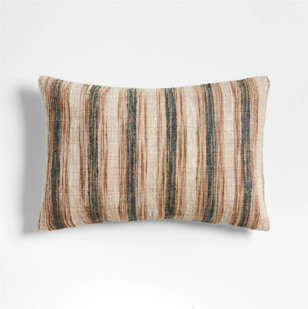 Riviera Stripe 24x16 Sea Green Throw Pillow Cover