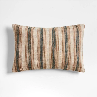 Riviera Stripe 24x16 Sea Green Throw Pillow Cover