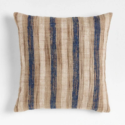 Riviera Stripe 23x23 Light Navy Throw Pillow Cover