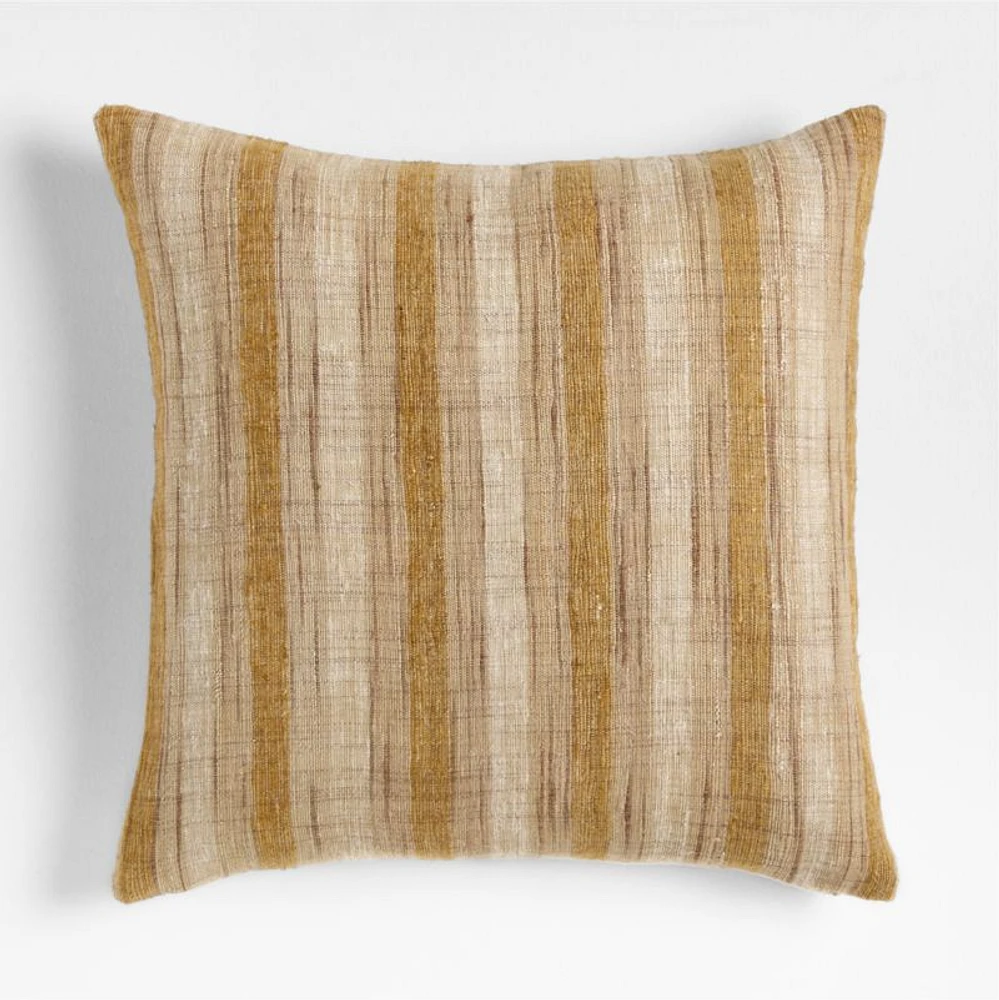 Riviera Stripe 23x23 Savannah Yellow Throw Pillow Cover