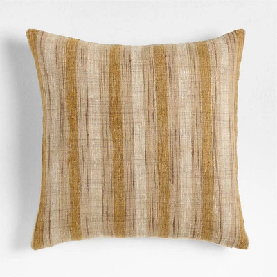 Riviera Stripe 23x23 Savannah Yellow Throw Pillow Cover