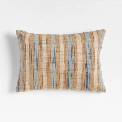 Riviera Stripe 24x16 Pale Blue Throw Pillow Cover
