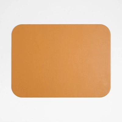 Rizzo Easy Care Recycled Leather Reversible Brown Rectangular Placemat