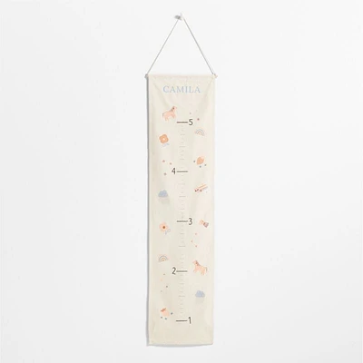 Rainbows and Unicorns Canvas Personalized Kids  Growth Chart