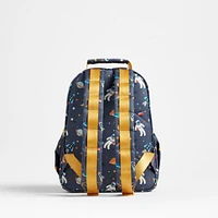 Outer Space Explorer Small Kids Backpack with Side Pockets