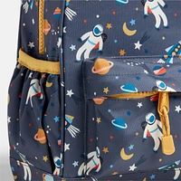 Outer Space Explorer Small Kids Backpack with Side Pockets
