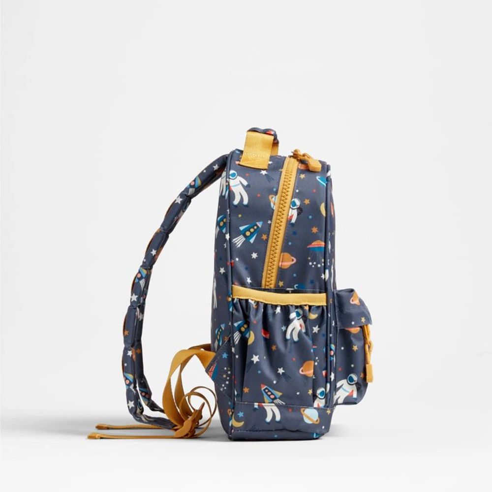 Outer Space Explorer Small Kids Backpack with Side Pockets