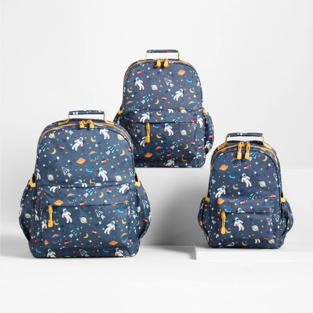 Outer Space Explorer Small Kids Backpack with Side Pockets