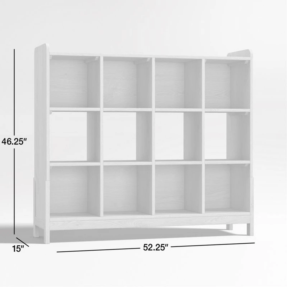 Rue Natural Wood 12-Cube Bookcase