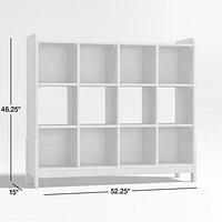 Rue Natural Wood 12-Cube Bookcase