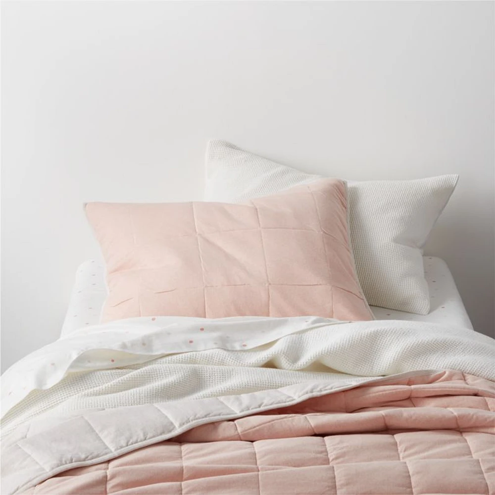 Comfy Tee Pink Reversible Organic Cotton Jersey Kids Twin Quilt