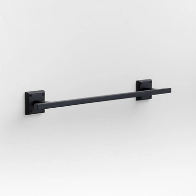 Square Edge Matte Black Bath Towel Bar 18"
