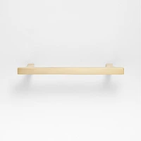Square Edge 5" Brushed Brass Cabinet Drawer Bar Pull