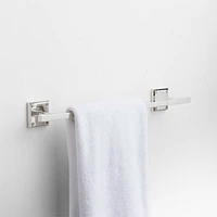 Square Edge Polished Chrome Bath Towel Bar 18"