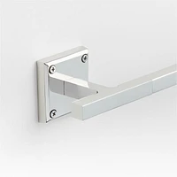 Square Edge Polished Chrome Bath Towel Bar 18"