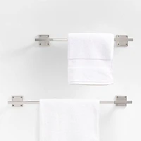 Square Edge Polished Chrome Bath Towel Bar 18"