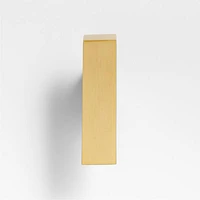 Square Edge Brushed Brass Cabinet Knob